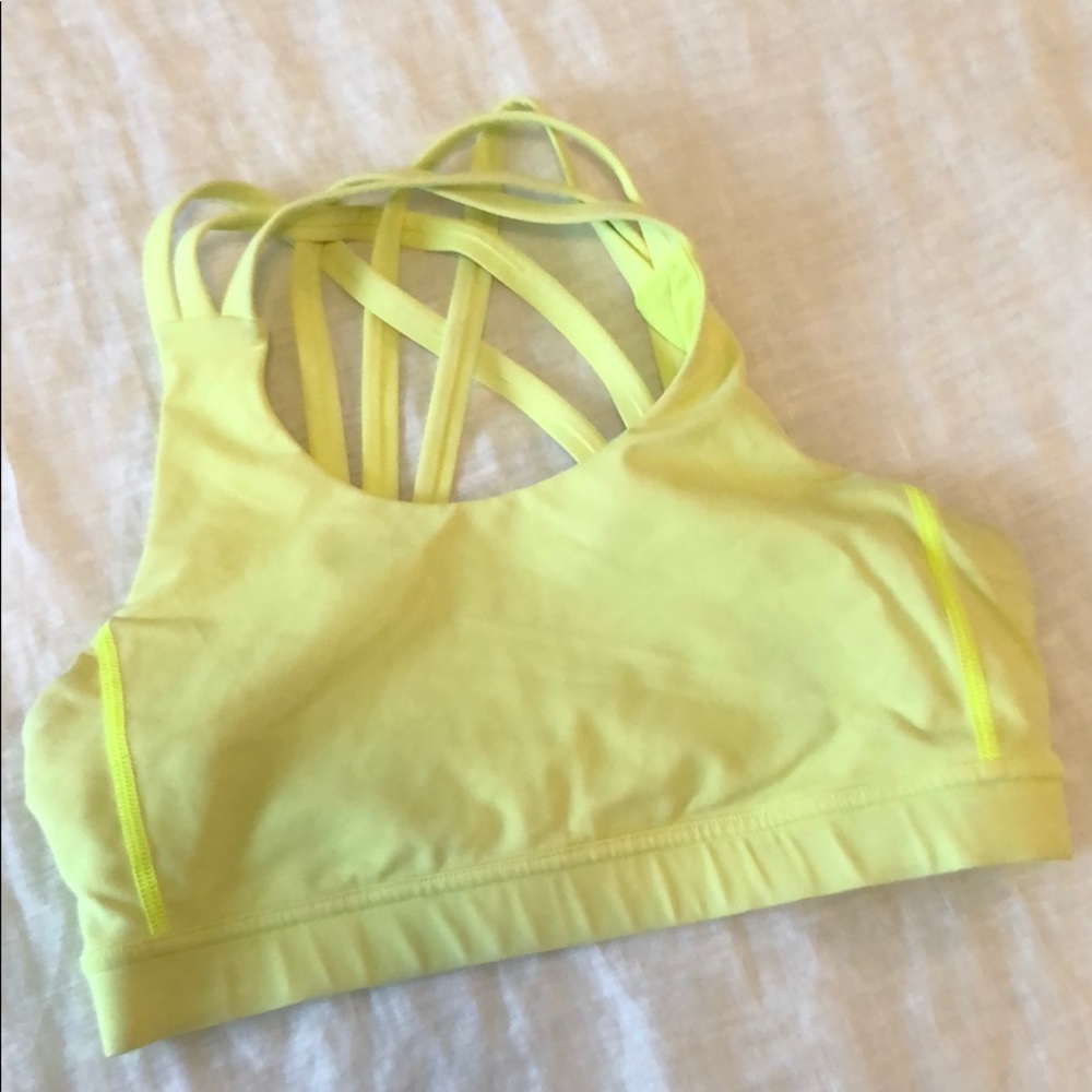 Lululemon neon yellow bra top